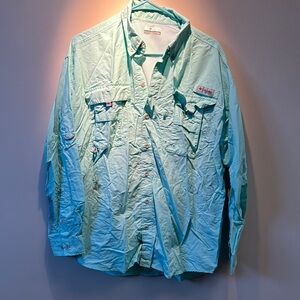 Men's Light Blue Columbia PFG shirt
